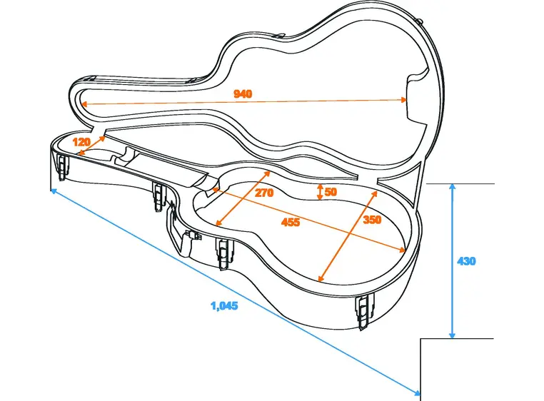 DIMAVERY ABS Case for LP guitar 